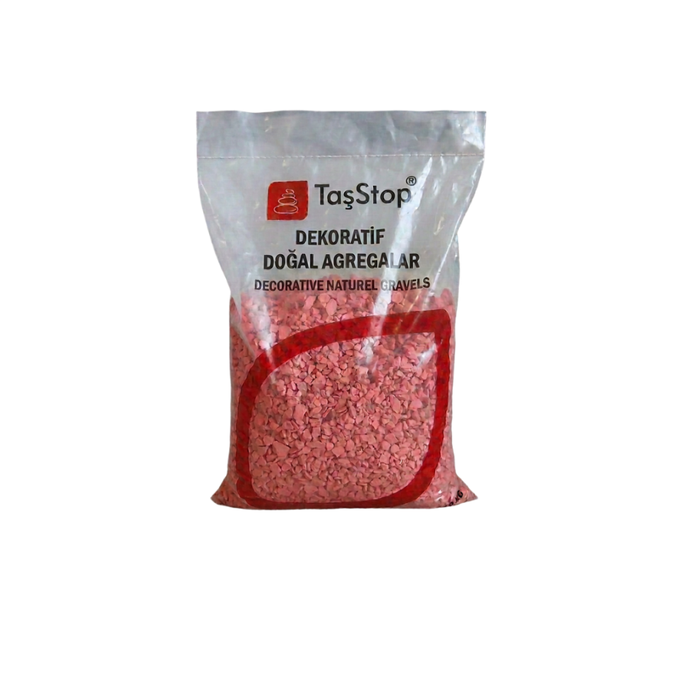 7-15 mm Kırma Mozaik Çakıl  Kırmızı Renk / Kg - 10