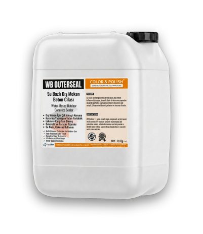 WB OUTER SEAL Su Bazlı UV Dayanımlı Şeffaf Beton, Mikro Beton İç ve Dış Mekan Cilası/ Kg - 5