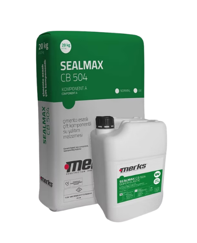 SEALMAX 2K CB 504 SET UV İki Bileşenli UV Dayanımlı Çimento Esaslı Süper Elastik Su Yalıtım Harcı / Kg - 30
