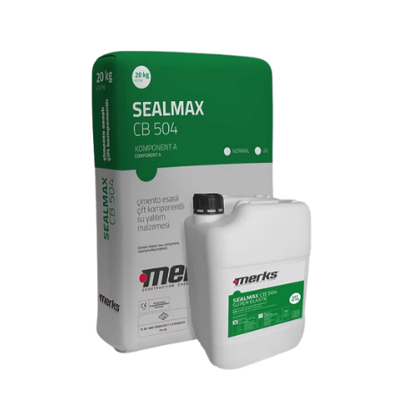 SEALMAX 2K CB 504 SUPER ELASTİK SET İki Bileşenli Çimento Akrilik Esaslı Süper Elastik Su Yalıtım Malzemesi / Kg - 30